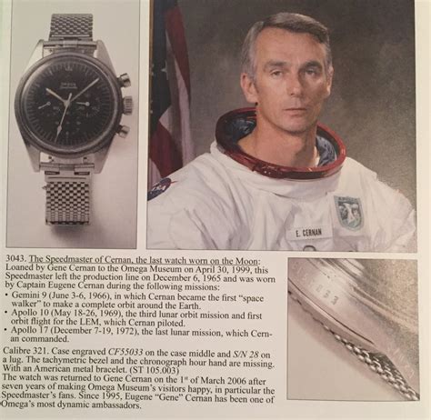 gene cernan omega watch|LAST MISSION TO THE MOON .